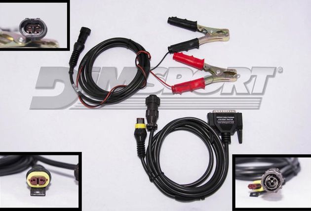 Dimsport Fendt Mf 4 Pin Diagnostic Connector With External Power F32gn040